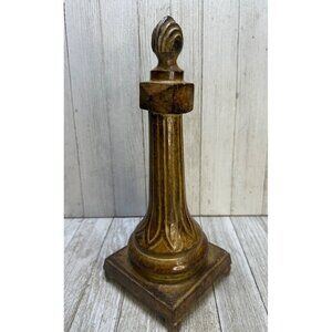 Vtg Obelisk Finial Style Mantel Table Architectural Sculpture Decor 10.5'' Tall